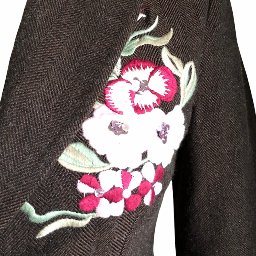 FANG Brown Acrylic Wool Blazer Size M Juniors - Picture 5 of 16